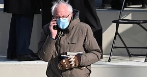 Bernie Sanders Transforms His Viral Inauguration Meme Into Charitable Merch That Sold Out In Within Minutes!