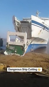 Each of these ships has its own story 😢 #cutting #ship #dangerous #risky #breaking #yard #vessel #recycling #theend | Sea Lesson