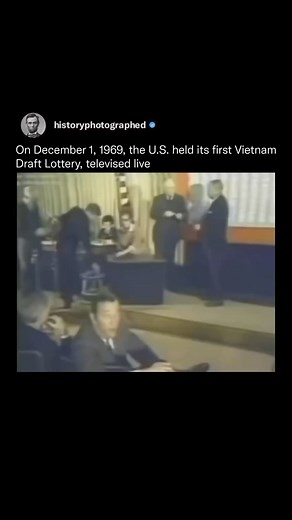 On December 1, 1969, the U.S. held its first Vietnam Draft Lottery, televised live. This event determined the order of call for military service, based on birth dates, impacting young men across the country. The lottery used a random drawing of dates to establish the order of conscription, changing lives and influencing opinions on the Vietnam War. | History In Pictures