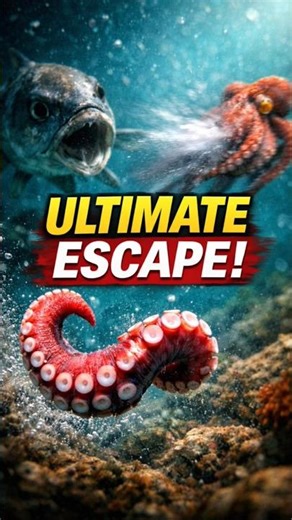 Octopus Escape Trick 😳 #shorts #octopus #nature #viral