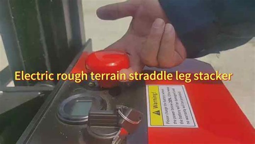 2t Off Road Electric Hydraulic Pallet Stacker Trucks Outdoor Rough Terrain Fork Width Adjustable Straddle Stacker Pallet Jack