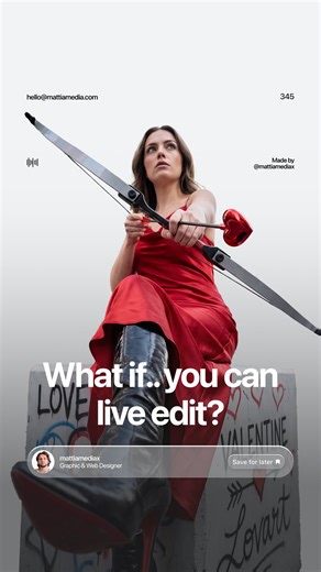 Mattia Gregoroni on Instagram: "Comment “VALENTINE” and I’ll send you the link to a tool that lets you edit AI images, move objects, change typography and much more 💘🏹 Love, but make it design. This visual started from a single idea and turned into a full fashion poster using @lovart.ai as a creative agent, not just an image generator. From composition to typography, from selective color to layout refinement, everything happens inside one workflow. No endless back and forth, no breaking the cr