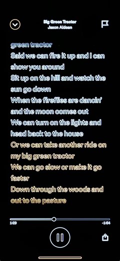 ||big green tractor by Jason Aldean||#CapCut #songs #lyrics #spotifylyrics #spedup #foryou #country