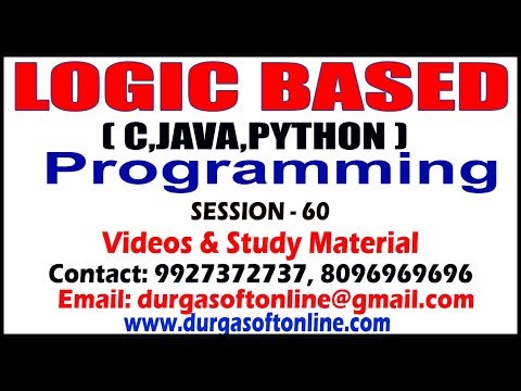 Logic Based Programming Videos and Materials | Session - 60 | Prakash Sir