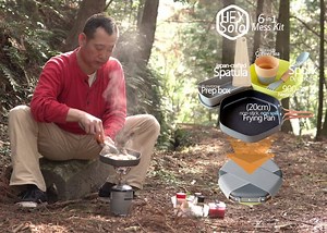 Hex Solo 6-in-1 lightweight minimal camping mess kit