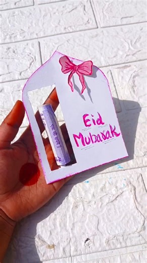 DIY Eidi Card for Eid |Easy Handmade Eid Card with Money Holder|Eid Mubarak Craft Idea#youtubeshorts