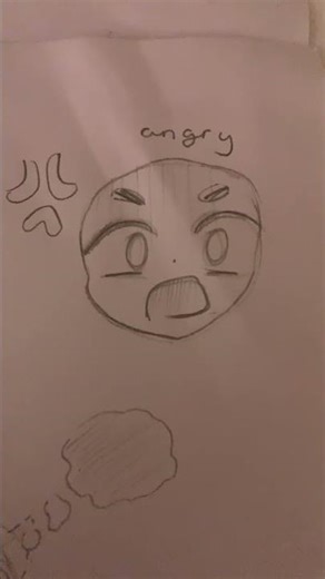 Tutorial on how to draw different face expressions さまざまな顔の表情を描く方法 #drawing #art