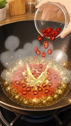 空芯菜のニンニク炒めを作る音