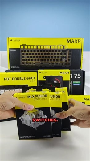 Funky Kit on Instagram: "The Corsair MAKR 75 - A fully customizable 75% barebones mechanical keyboard kit 🔥😍 includes wireless and LCD modules, PBT Doubleshot Pro keycaps and MLX Fusion Tactile switches @corsair @funky.kit #Corsair #MAKR75 #75percent #barebones #mechanical #keyboard ##customizable #funkykit 🛒 Shop: http://amzn.to/2tRHCPS 📺 Subscribe: https://bit.ly/3QK6m3W 📸 IG: https://tinyurl.com/bdhvpyxt ✅️ TikTok: https://tinyurl.com/yeytcx9w 📕 RedNote: https://tinyurl.com/a8zyp4ds 🗣️