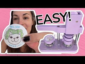 How to use a BUTTON MAKER Machine & make your own pinback buttons! EASY setup!