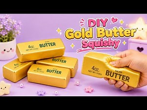 DIY Butter SQUISHY from Paper Viral fidget toy / How to make / Paper craft / Easy craft ideas