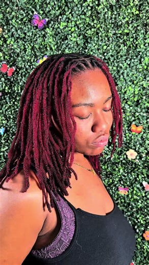 Raspberry Hair😍💗 • • ✨ Ready to book your February appointment? Spots are going fast—secure your consultation through the 🔗 in my bio today 🌱 • Follow @mysticalenergyhair for magical loc inspo, natural hairstyles, education, and bold color transformations 🧚🏽‍♀️ • 🌸 New clients are always welcome (consultation required before booking ✨) 📍 Lancaster, TX • #mysticalenergyhair #loccolor #dallasloctician #coloredlocs #womenwithlocs