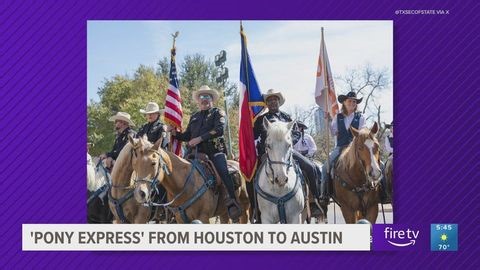 'Pony Express' travels to Austin to deliver invitation to Houston Livestock Show and Rodeo | Haystack News