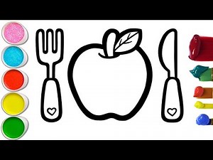"How to Draw and Color an Apple | Step-by-Step for Kids 🍎🖍️"