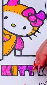 Coloring Hello Kitty Halloween 😈 #coloring #halloween #art #coloringpages #drawing #coloringart