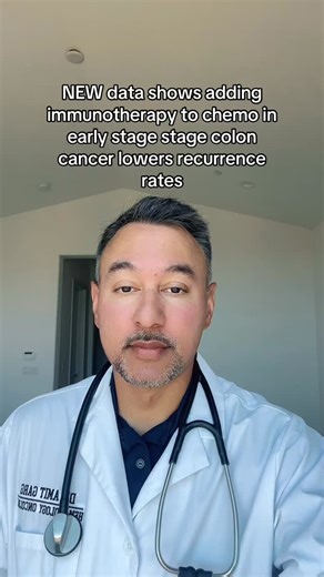 Dr. Amit Garg 🩸 on Instagram: "The ATOMIC study added immunotherapy to chemo and found 50% lower risk of recurrence, Stage III, deficient mismatch repair #cancer #colon #coloncancer #medical"