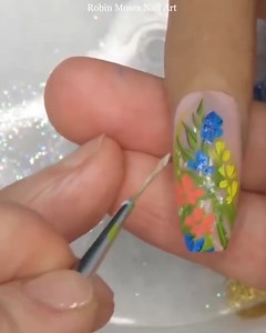 2.4K views · 126 reactions | Weekend Vibes! ✨ Create your own nail art masterpiece with Robin Moses Nail Art Brushes and show off your weekend nails. Tag #inspiredbyrobinmoses for a chance to be featured!  #Weekendnails #NailArtMasterpiece #RobinMosesNailArt #floralnails #beginnernailtech #nailartlovers #nailartdesign #springnails | Robin Moses Nail Art | Facebook