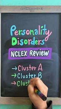 Personality Disorders NCLEX Review #nursingschool