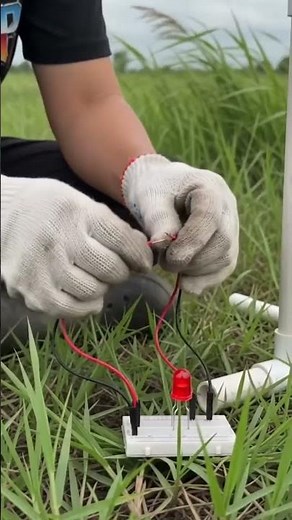 DIY PVC Wind Turbine 🌬️⚡ | Power an LED with Wind! #Shorts