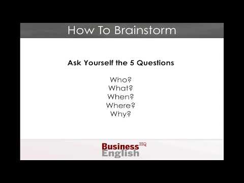 Four Steps To Pre-Writing: How To Brainstorm