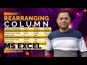 Rearranging columns in Microsoft Excel