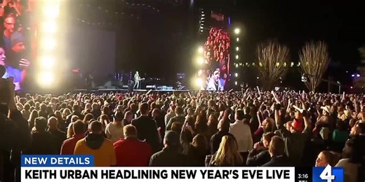 Keith Urban headlining New Year's Eve live