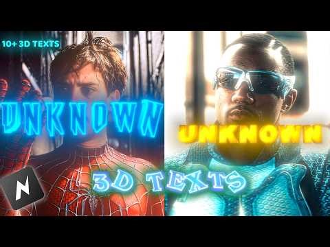 10+3D TEXT PRESET IN NODE VIDEO!!