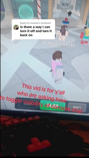 Replying to @vexnney How to toggle console Roblox's chats/chat box #gaming #playstation #xbox #roblox