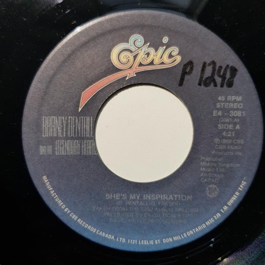 Barney Bentall And The Legendary Hearts - She's My Inspiration / Somewhere There's An Angel