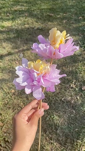 Easy flower making idea 💗 #diy #art #flowermaking #easytutorial