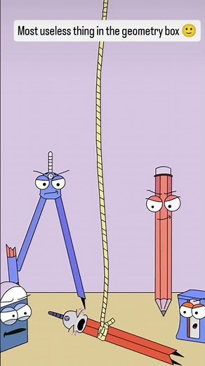 most Useless things in the geometry box 🌝 #school #compass #geometry #geometrybox #animation