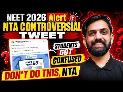 NTA Latest Tweet Controversy NEET 2026 | NCERT vs NTA | NEET 2026 Latest Update