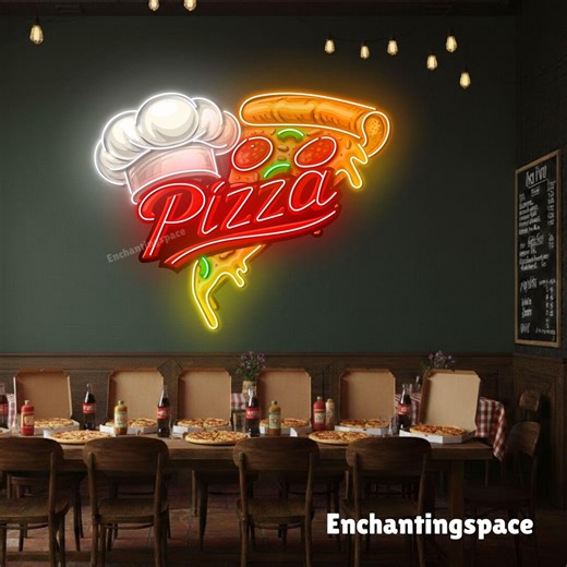 Pizza LED Neon Sign, Italian Food Wall LED Light for Pizzeria, Cafe or Restaurant Decor, Grand Opening Gift, Italian Kitchen Art - Etsy
