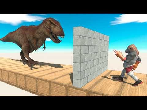 Clash at the Wall: 1vs1 Primates vs Carnivore Dinosaurs - Animal Revolt Battle Simulator