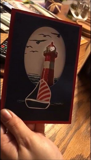 Stampin Up LED-Karte blinkend "Durch die Gezeiten"