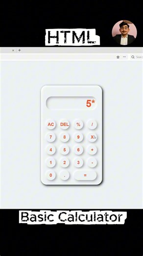 Basic Calculator#HTML#CSS #JavaScript #WebDev #NepaliTutorial #Shorts #Code #Calculator #LearnToCode