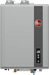 Rheem Liquid Propane Condensing Tankless Water Heater Indoor Up To 6.8 GPM, 120,000 BTUs Continuous Super High Efficient Hot Water