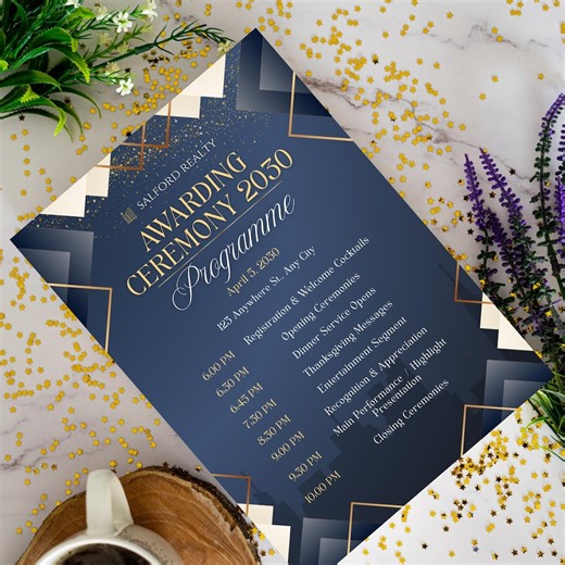 Gala Program Template -gala Invitation-award Night Program -ceremony Programtemplate-award Dinner Party-canva Program-black Tie Gala Program - Etsy Canada