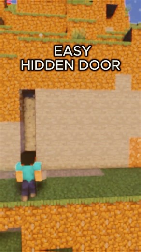 EASY HIDDEN DOOR!!🤩🤩 #minecraft #gaming #minecraftbuilds