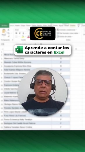 🔍📄 ¿Sabías que contar caracteres en Excel puede ser súper fácil? ¡Nuestro profesor te enseña cómo hacerlo! 👨‍🏫📊✏️ Link en la BIO.📲 #excel #excelcce #cursodeexcel #cursosonline #tipsdeexcel #trabajo #entrevista #competencia #cámaradecomercioexterior