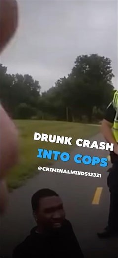 Drunk man crashes into cop😱#viral #fyp #police