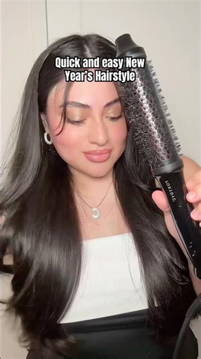 New Year’s Hairstyle Inspo with thermal brush 💕 #hairstyle #thermalbrush #hairtutorial