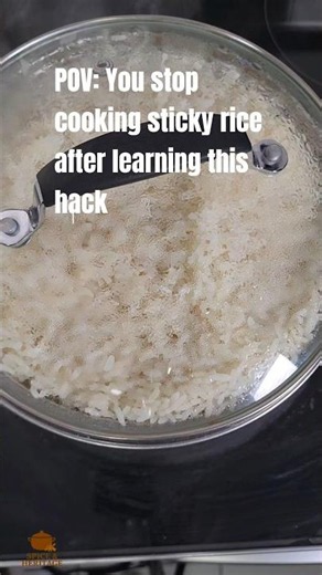 Stop cooking sticky rice! ❌ Try this sieve hack 🤯🌾 #shorts