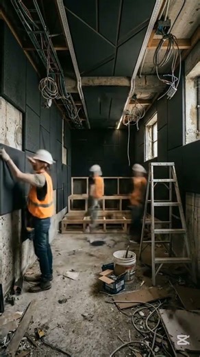 Luxury Home Theater Build in Minutes ⏱️#construction #satisfying #building #engineering #design #diy