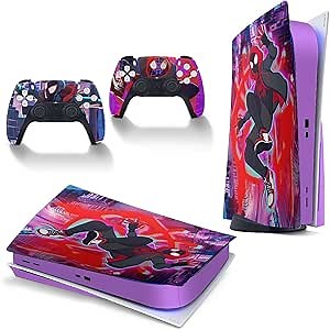 Stickers for PS5 Disk Version Anime Vinyl Console and Controller Skin,Wrap for Play-Station 5 Accessories Cover Skin,Compatible with Play-Station 5 Style O