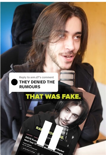 Replying to @arm.d7 Asus Ram Rumor Was Fake :( #gamingpc #techtok #solidguts #ram #rog