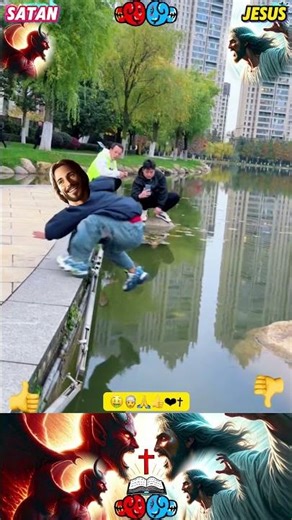 No Fear with Jesus — Satan Has No Power✅✝️↔️❌👹 #god #fy #jesus #lord #christ #shorts