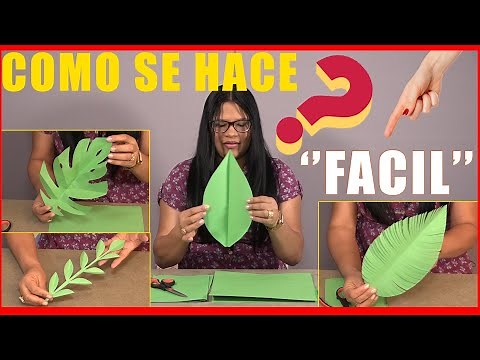 Como hacer hojas tropicales *how to make tropical leaves*
