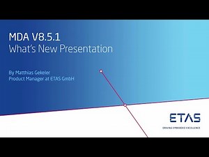 MDA V8.5.1 What’s New Presentation