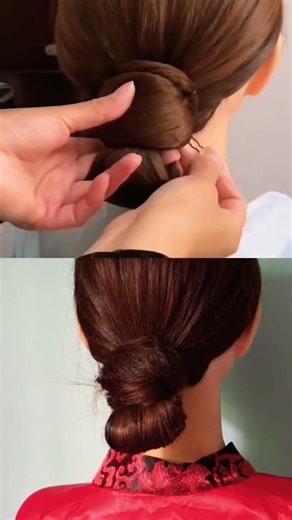 Bun Hairstyle" Hairnet Usage Instructions "Invisible Hairnet" Hairnet Updo